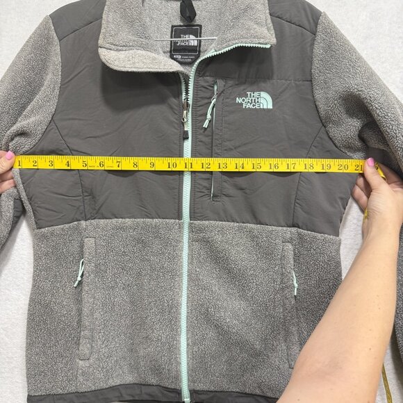 North Face Jacket Womens Medium Gray Fleece Polartec Full Zip Outdoors Pockets - Picture 8 of 11